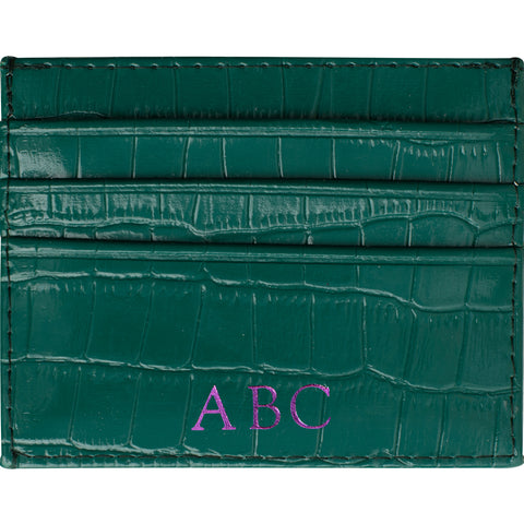 Drilo Forest Green Patent Leather Card Holder 