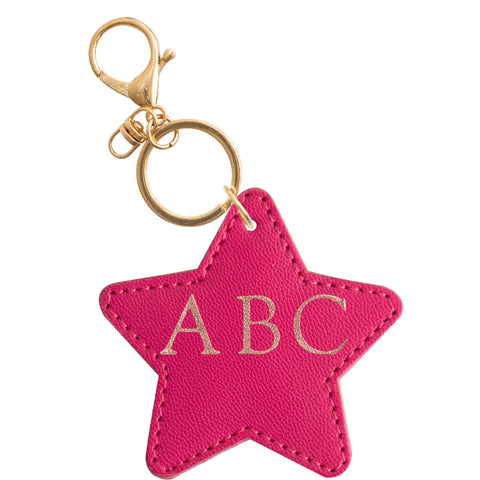 Hot Pink Star Keychain