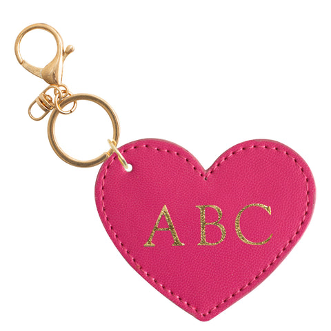 Hot Pink Heart Keychain