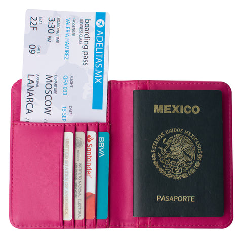Hot Pink Passport Holder 