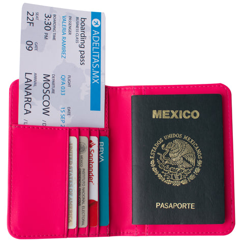 Neon Pink Python Passport Holder