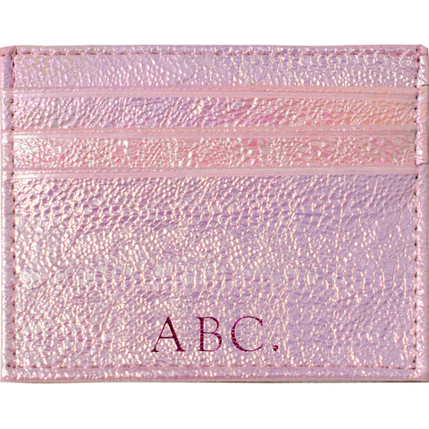 Iridescent Pink Card Holder