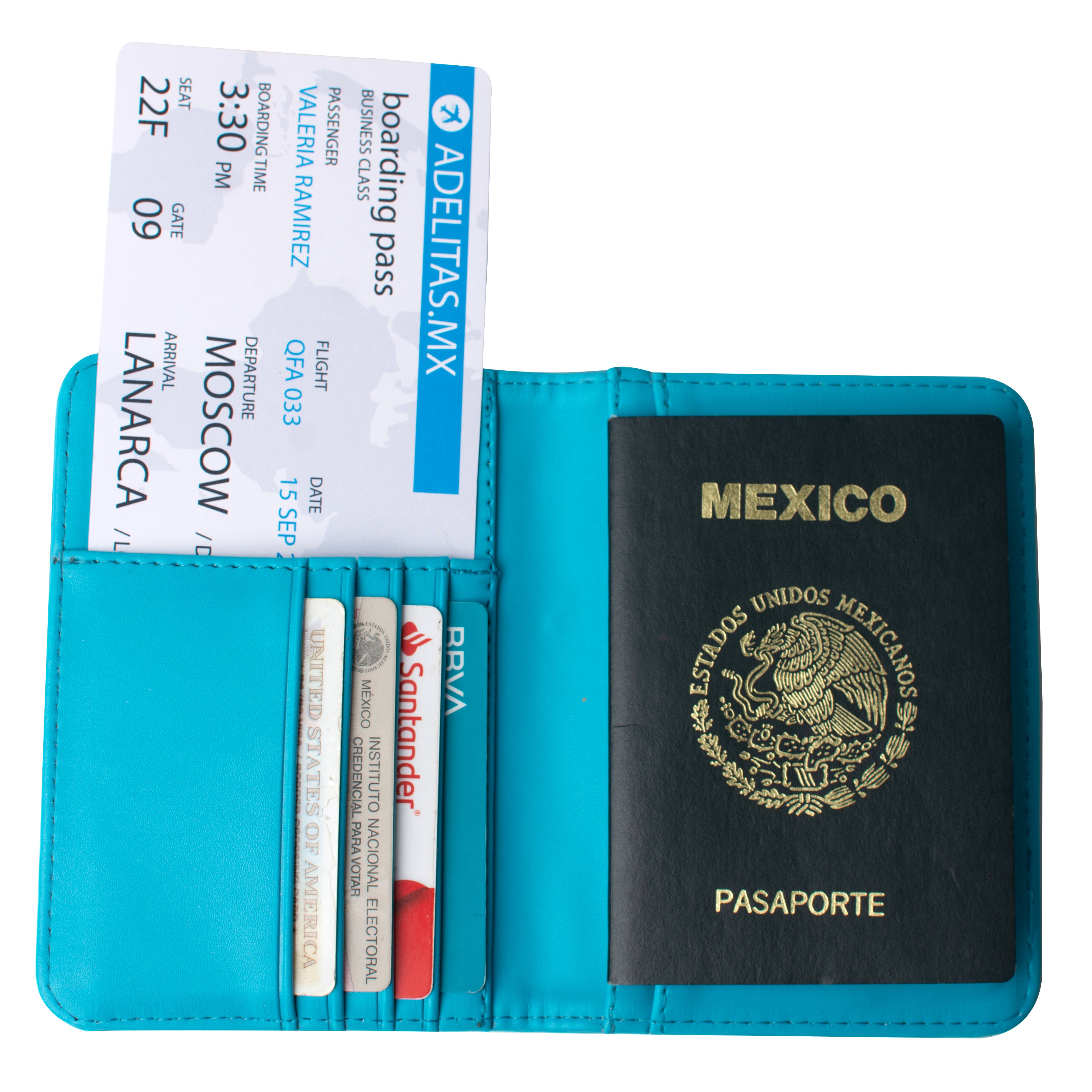Turquoise Passport Holder